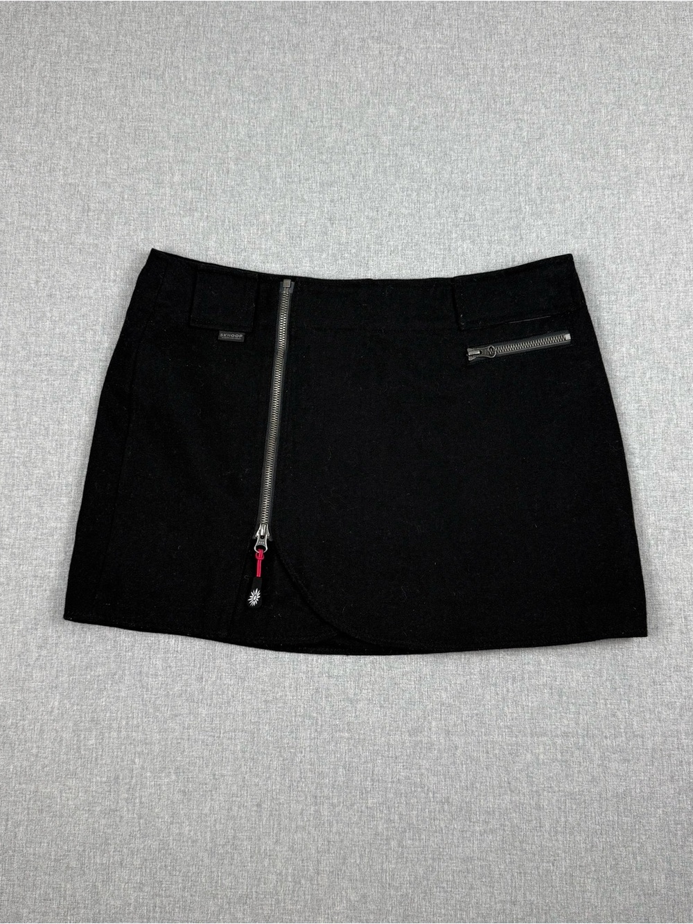 SKHOOP Black Wool Bum Warmer Mini Skirt Medium Gorpcore Utility